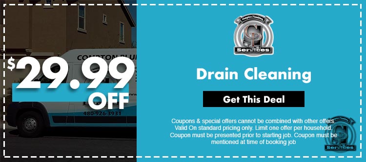 discount on drain cleaning services in Mesa, AZ