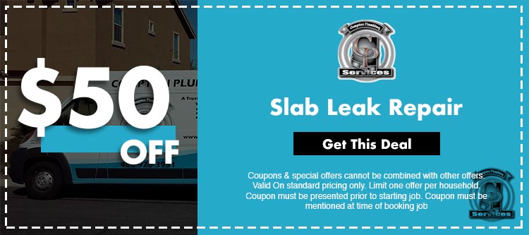 discount on slab leak repairs